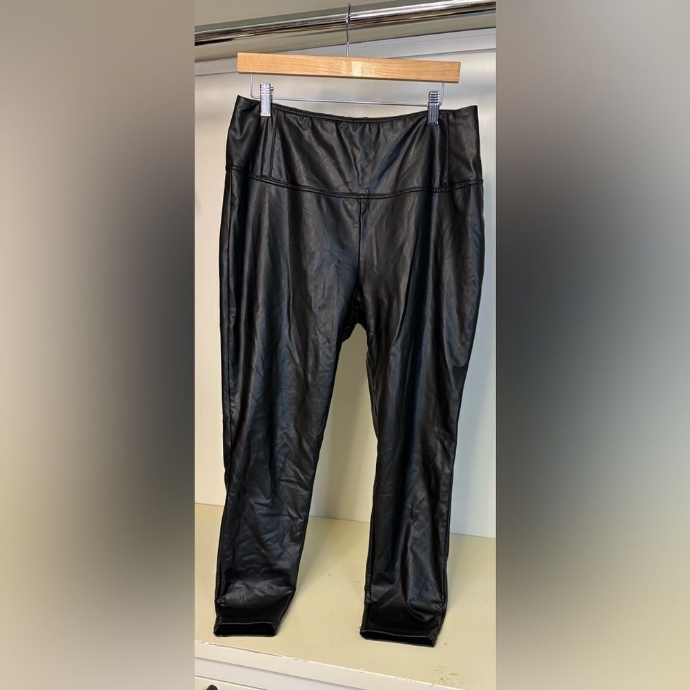 Dex Black Faux Leather leggings- XL
